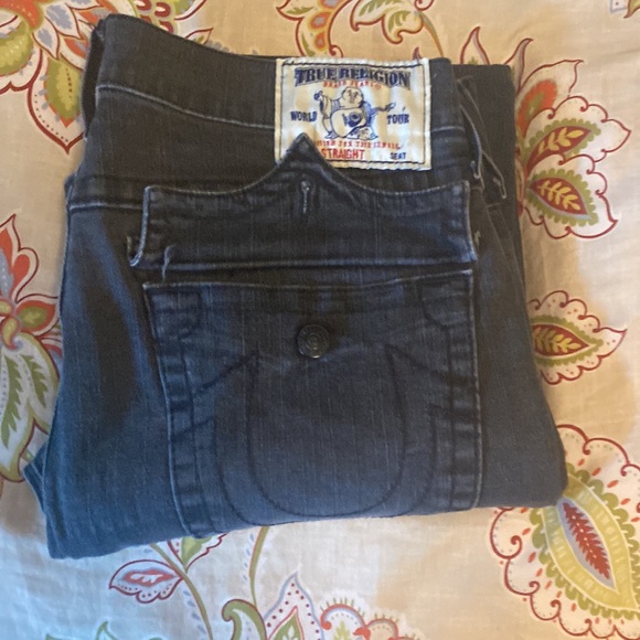 True Religion Jeans Size 40 STRAIGHT Black - Picture 5 of 5